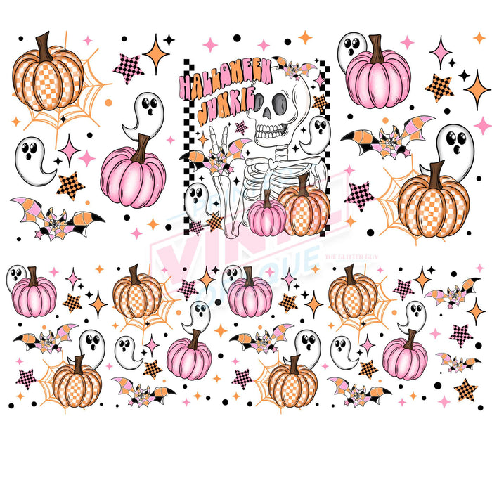 40 oz Tumbler Wrap - UVDTF Ink Transfers - Halloween Junkie | UVDTF from The Glitter Guy