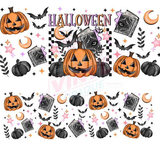 40 oz Tumbler Wrap - UVDTF Ink Transfers - Halloween Pumpkins | UVDTF from The Glitter Guy
