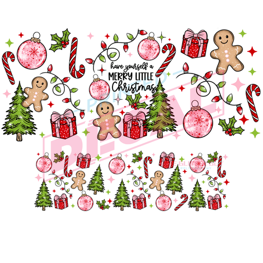 40 oz Tumbler Wrap - UVDTF Ink Transfers - Have Yourself Merry Christmas | UVDTF from The Glitter Guy