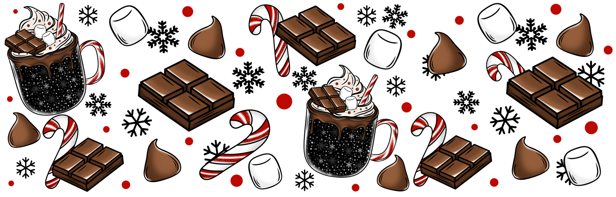 40 oz Tumbler Wrap - UVDTF Ink Transfers - Hot Chocolate Weather | UVDTF from The Glitter Guy