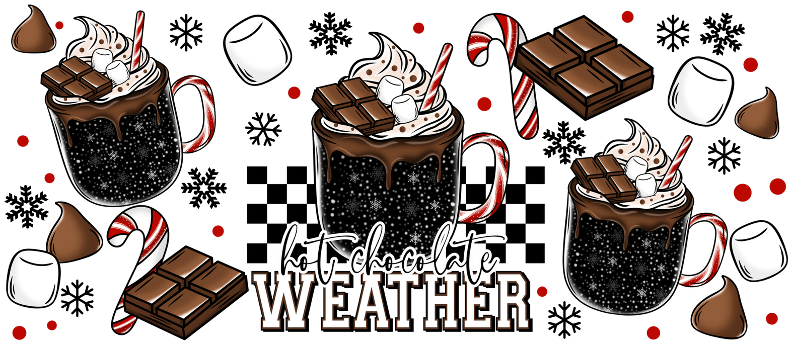 40 oz Tumbler Wrap - UVDTF Ink Transfers - Hot Chocolate Weather | UVDTF from The Glitter Guy