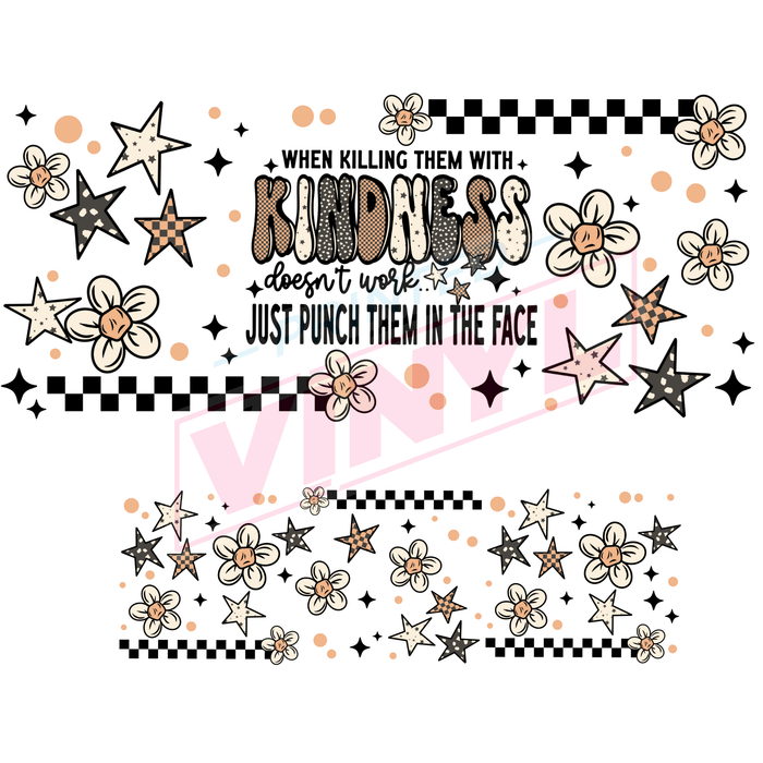 40 oz Tumbler Wrap - UVDTF Ink Transfers - Killing Kindness | UVDTF from The Glitter Guy