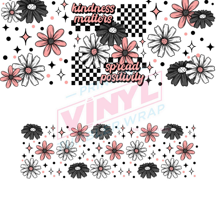 40 oz Tumbler Wrap - UVDTF Ink Transfers - Kindness Matters | UVDTF from The Glitter Guy