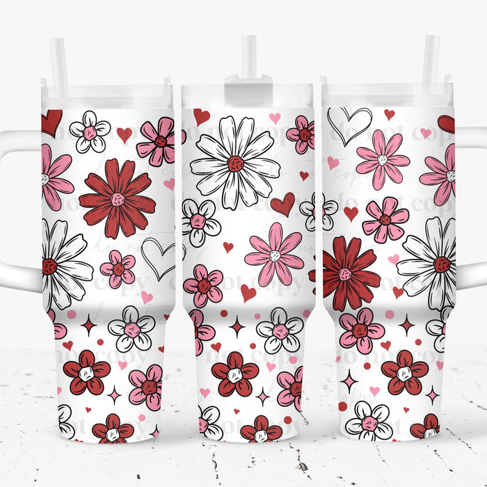 40 oz Tumbler Wrap - UVDTF Ink Transfers - Love Florals | UVDTF from The Glitter Guy