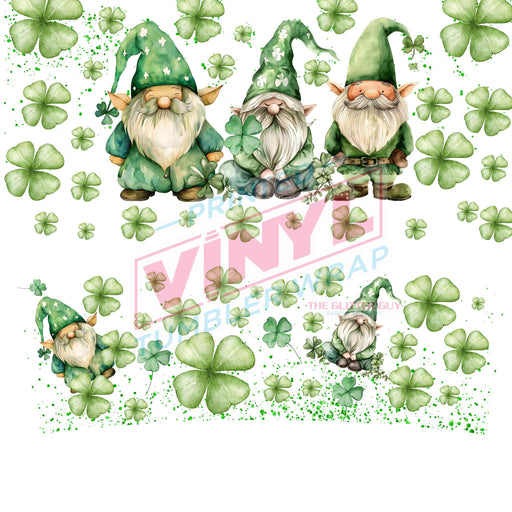 40 oz Tumbler Wrap - UVDTF Ink Transfers - Lucky Gnomes | UVDTF from The Glitter Guy