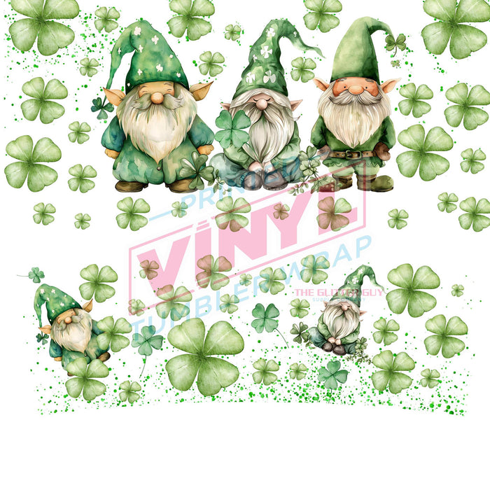 40 oz Tumbler Wrap - UVDTF Ink Transfers - Lucky Gnomes | UVDTF from The Glitter Guy