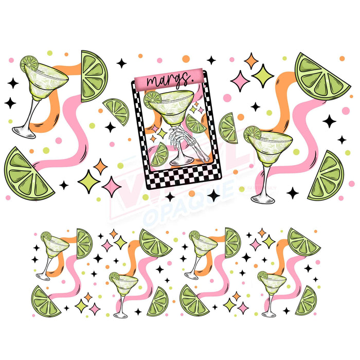 40 oz Tumbler Wrap - UVDTF Ink Transfers - Margs | UVDTF from The Glitter Guy