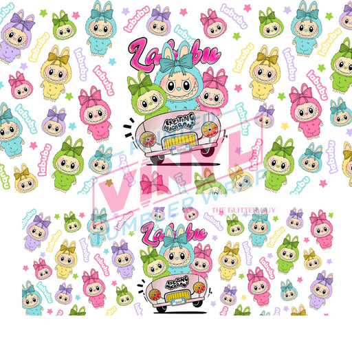 40 oz Tumbler Wrap - UVDTF Ink Transfers - Monster Pals Car | UVDTF from The Glitter Guy