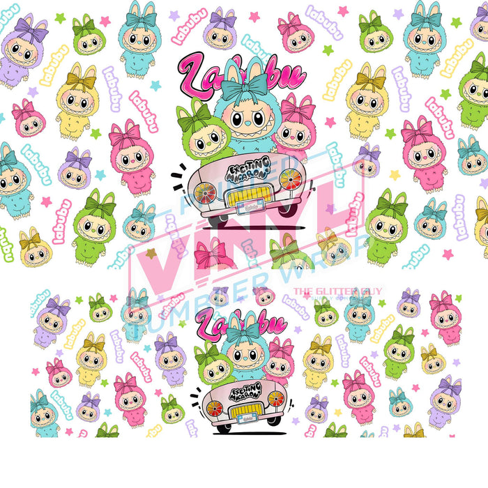 40 oz Tumbler Wrap - UVDTF Ink Transfers - Monster Pals Car | UVDTF from The Glitter Guy