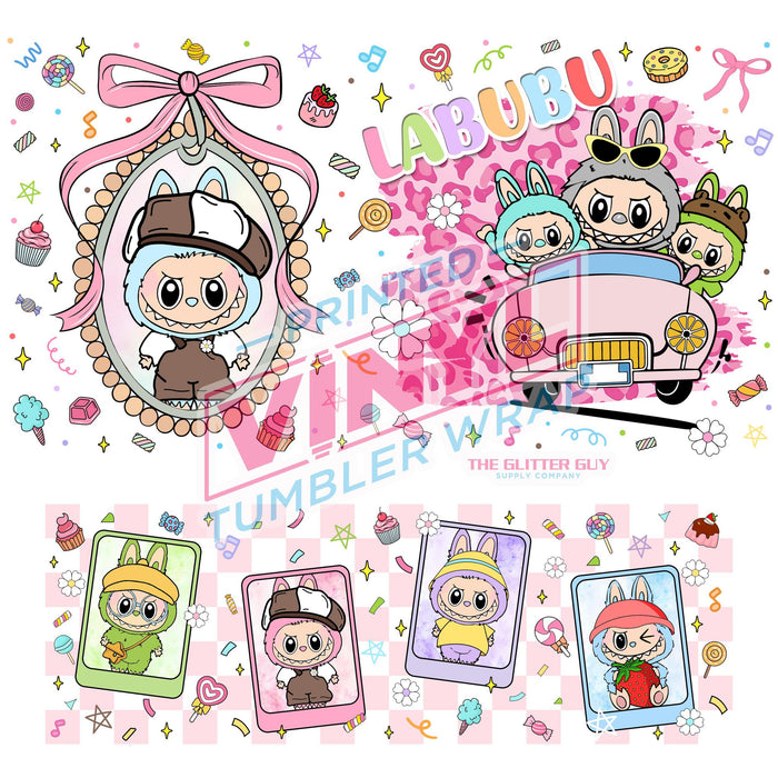 40 oz Tumbler Wrap - UVDTF Ink Transfers - Monster Pals Cute | UVDTF from The Glitter Guy