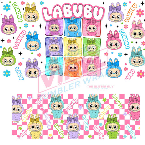 40 oz Tumbler Wrap - UVDTF Ink Transfers - Monster Pals Grid | UVDTF from The Glitter Guy