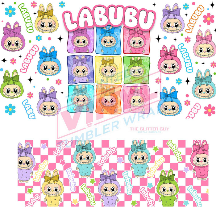 40 oz Tumbler Wrap - UVDTF Ink Transfers - Monster Pals Grid | UVDTF from The Glitter Guy