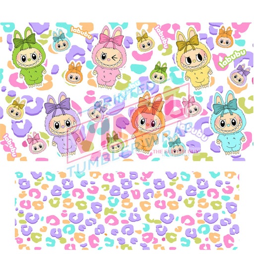 40 oz Tumbler Wrap - UVDTF Ink Transfers - Monster Pals Leopard | UVDTF from The Glitter Guy