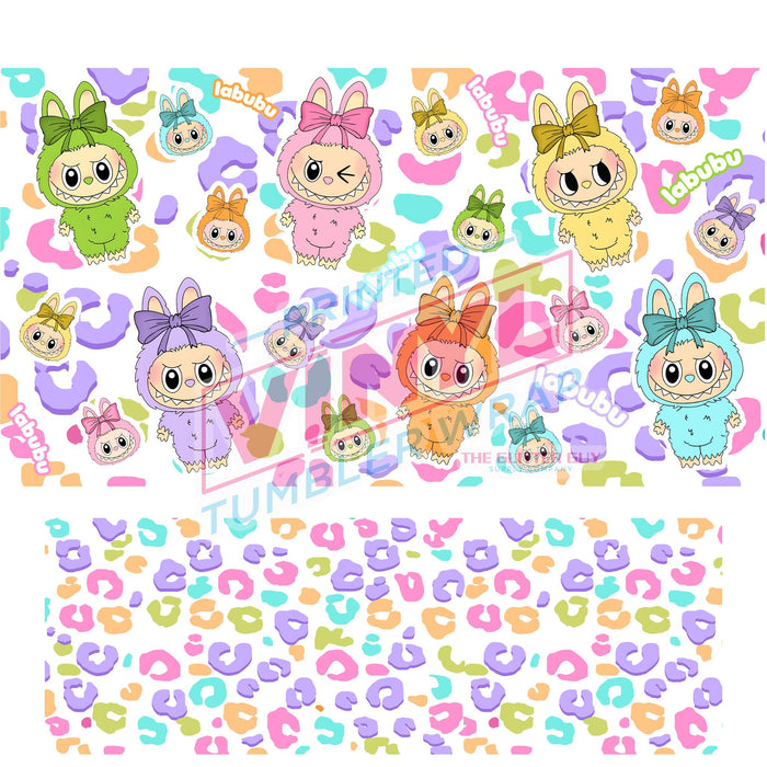 40 oz Tumbler Wrap - UVDTF Ink Transfers - Monster Pals Leopard | UVDTF from The Glitter Guy