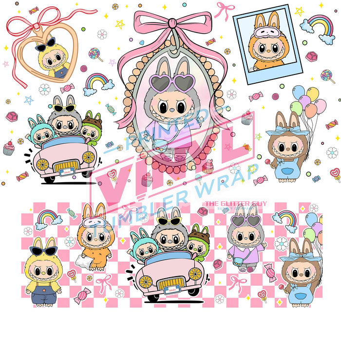 40 oz Tumbler Wrap - UVDTF Ink Transfers - Monster Pals | UVDTF from The Glitter Guy