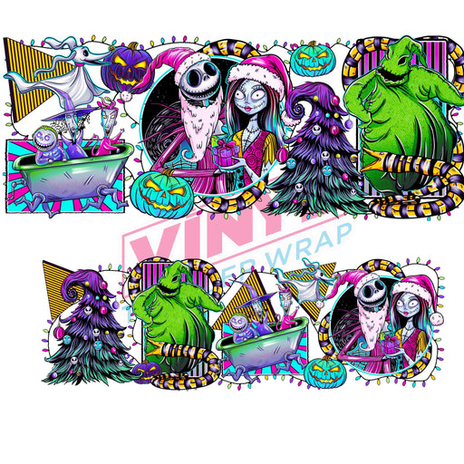 40 oz Tumbler Wrap - UVDTF Ink Transfers - Neon Nightmare | UVDTF from The Glitter Guy