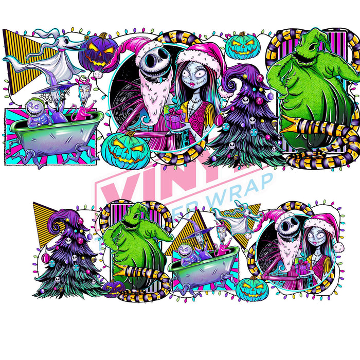 40 oz Tumbler Wrap - UVDTF Ink Transfers - Neon Nightmare | UVDTF from The Glitter Guy