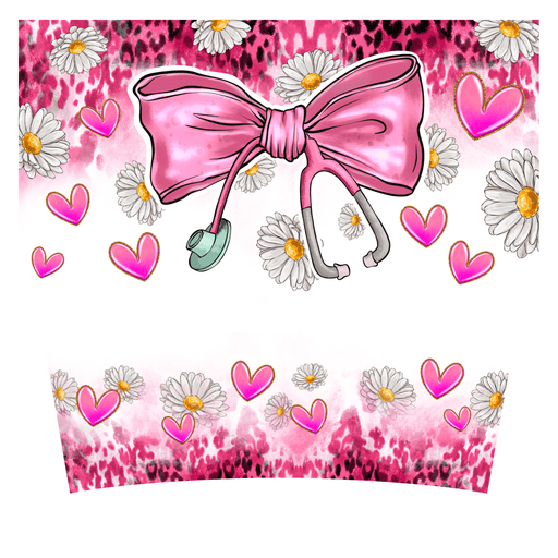 40 oz Tumbler Wrap - UVDTF Ink Transfers - Nurse bow | UVDTF from The Glitter Guy