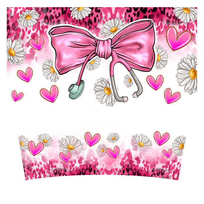 40 oz Tumbler Wrap - UVDTF Ink Transfers - Nurse bow | UVDTF from The Glitter Guy