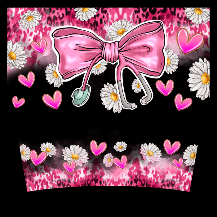 40 oz Tumbler Wrap - UVDTF Ink Transfers - Nurse bow | UVDTF from The Glitter Guy