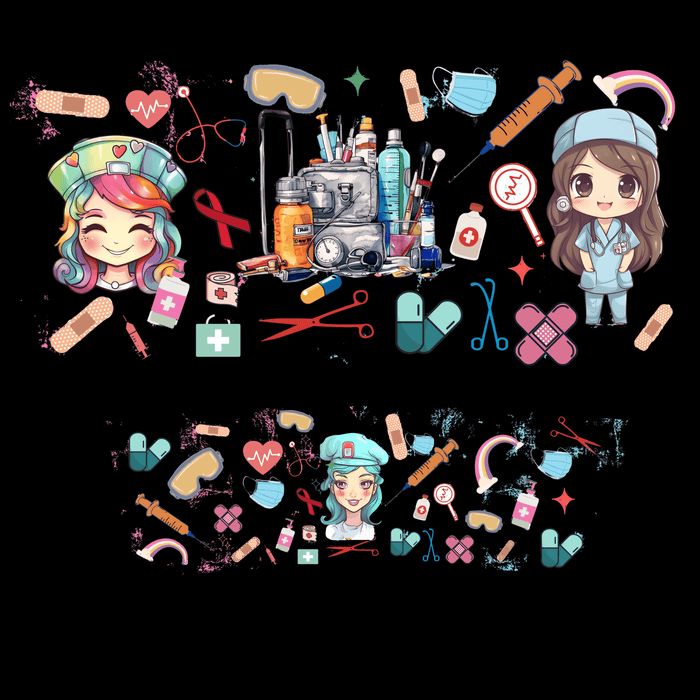 40 oz Tumbler Wrap - UVDTF Ink Transfers - Nurses | UVDTF from The Glitter Guy