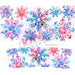 40 oz Tumbler Wrap - UVDTF Ink Transfers - Pastel Snowflakes | UVDTF from The Glitter Guy