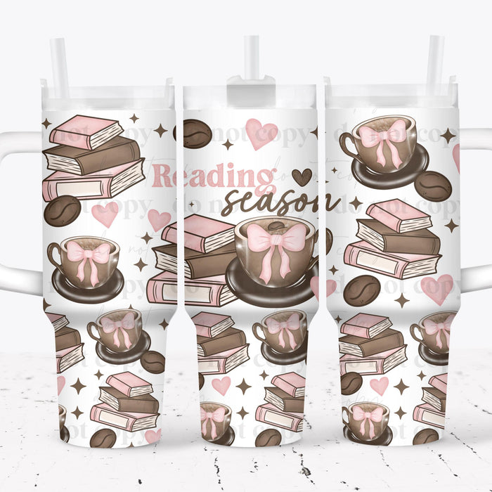 40 oz Tumbler Wrap - UVDTF Ink Transfers - Reading Season | UVDTF from The Glitter Guy