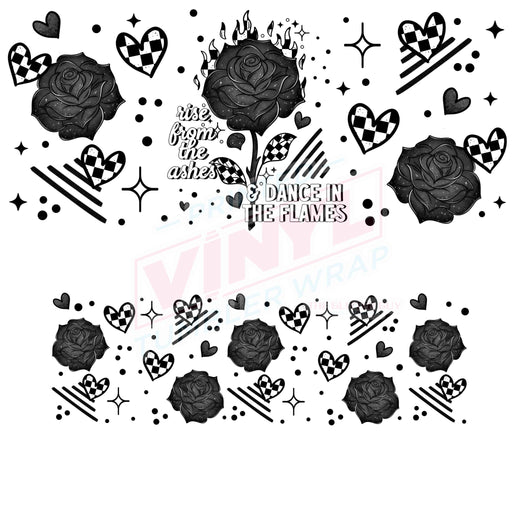 40 oz Tumbler Wrap - UVDTF Ink Transfers - Rise From The Ashes | UVDTF from The Glitter Guy