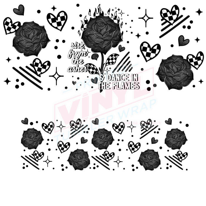 40 oz Tumbler Wrap - UVDTF Ink Transfers - Rise From The Ashes | UVDTF from The Glitter Guy