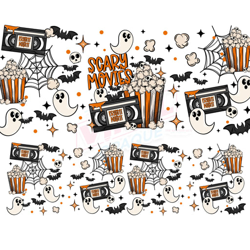 40 oz Tumbler Wrap - UVDTF Ink Transfers - Scary Movies Vintage | UVDTF from The Glitter Guy