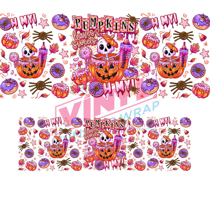 40 oz Tumbler Wrap - UVDTF Ink Transfers - Skelly Donuts | UVDTF from The Glitter Guy