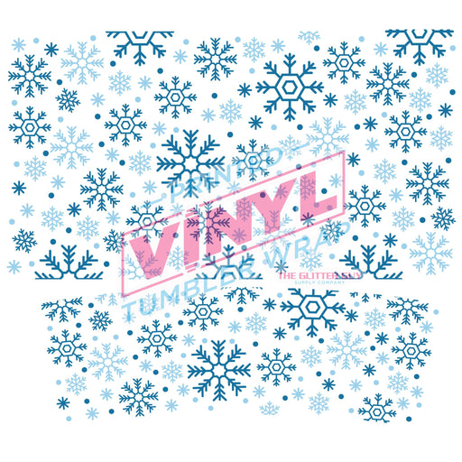 40 oz Tumbler Wrap - UVDTF Ink Transfers - Snowflakes | UVDTF from The Glitter Guy