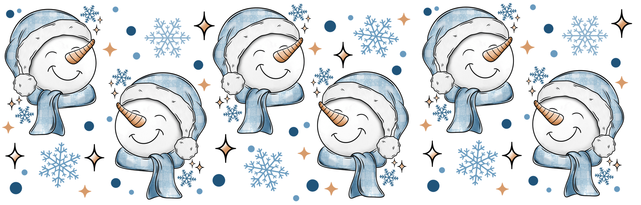 40 oz Tumbler Wrap - UVDTF Ink Transfers - Snowman Grins | UVDTF from The Glitter Guy