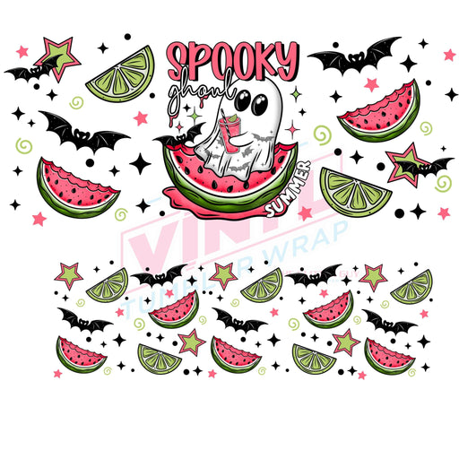 40 oz Tumbler Wrap - UVDTF Ink Transfers - Spooky Ghoul Summer | UVDTF from The Glitter Guy