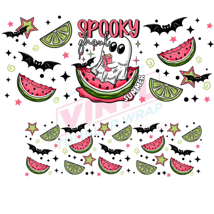 40 oz Tumbler Wrap - UVDTF Ink Transfers - Spooky Ghoul Summer | UVDTF from The Glitter Guy