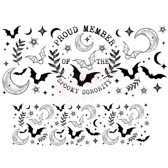 40 oz Tumbler Wrap - UVDTF Ink Transfers - Spooky Sorority | UVDTF from The Glitter Guy