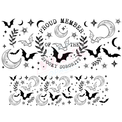40 oz Tumbler Wrap - UVDTF Ink Transfers - Spooky Sorority | UVDTF from The Glitter Guy