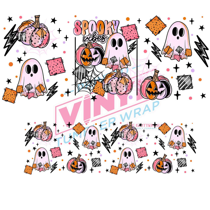 40 oz Tumbler Wrap - UVDTF Ink Transfers - Spooky Vibes | UVDTF from The Glitter Guy