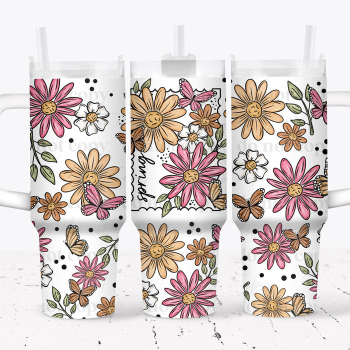 40 oz Tumbler Wrap - UVDTF Ink Transfers - Spring Stamp | UVDTF from The Glitter Guy
