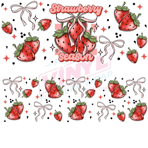 40 oz Tumbler Wrap - UVDTF Ink Transfers - Strawberry Season | UVDTF from The Glitter Guy