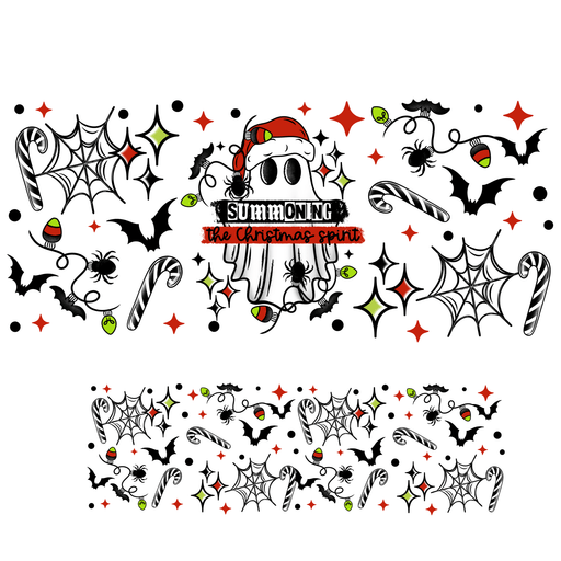 40 oz Tumbler Wrap - UVDTF Ink Transfers - Summoning Christmas | UVDTF from The Glitter Guy