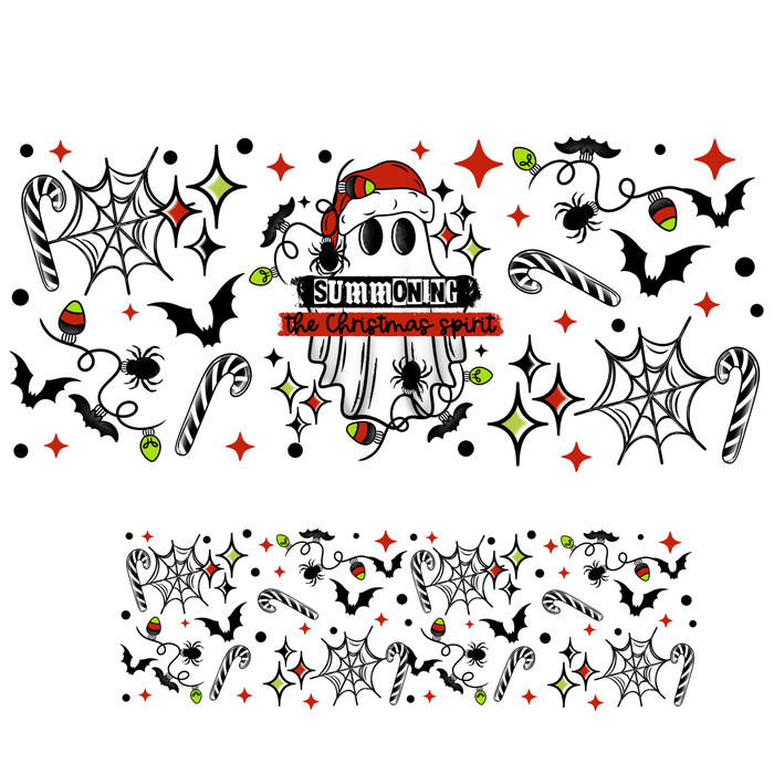 40 oz Tumbler Wrap - UVDTF Ink Transfers - Summoning Christmas | UVDTF from The Glitter Guy