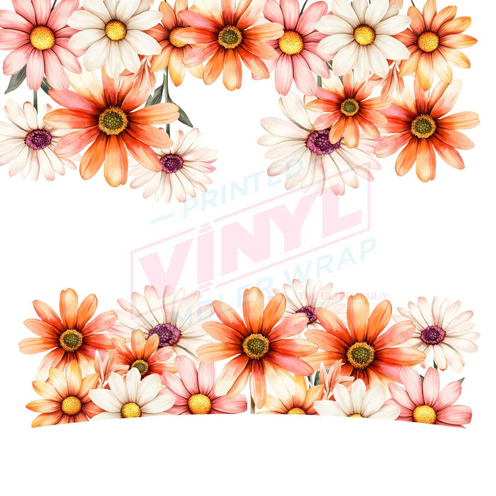 40 oz Tumbler Wrap - UVDTF Ink Transfers - Sun Daisies | UVDTF from The Glitter Guy