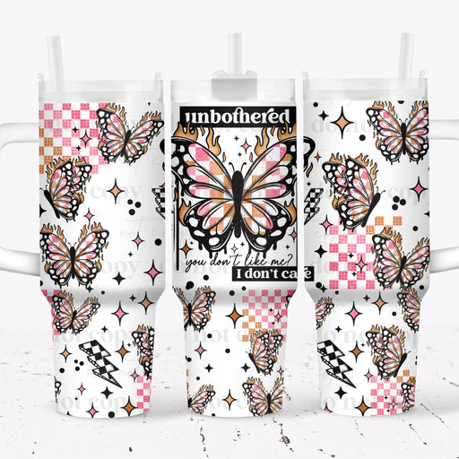 40 oz Tumbler Wrap - UVDTF Ink Transfers - Unbothered Butterflies | UVDTF from The Glitter Guy