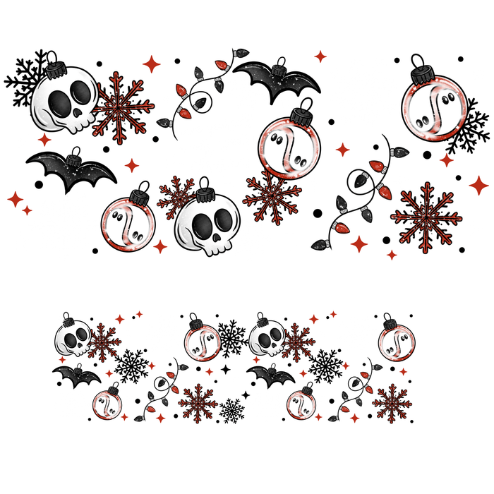 40 oz Tumbler Wrap - UVDTF Ink Transfers - Very Spooky Christmas | UVDTF from The Glitter Guy