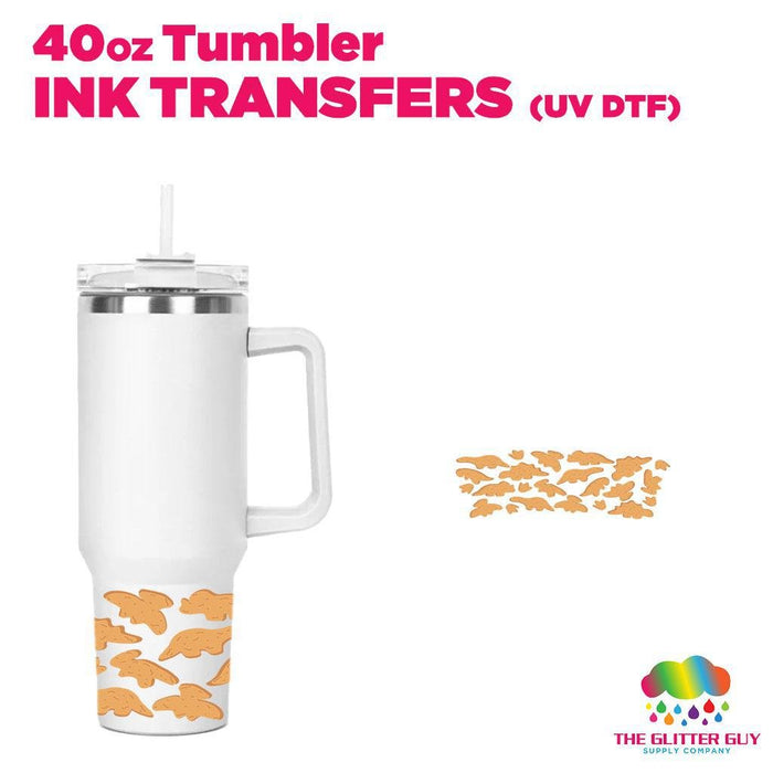 40oz Tumbler Wrap - Ink Transfers - Dino Nugs | UVDTF from The Glitter Guy