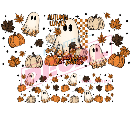40oz Tumbler Wrap - Ink Transfers (UVDTF) - Autumn Leaves | UVDTF from The Glitter Guy