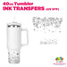 40oz Tumbler Wrap - Ink Transfers UVDTF - Black Floral Lines | UVDTF from The Glitter Guy