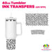 40oz Tumbler Wrap - Ink Transfers (UVDTF) - Black Leopard | UVDTF from The Glitter Guy