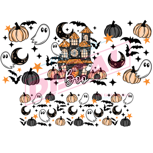 40oz Tumbler Wrap - Ink Transfers (UVDTF) - Boo! | UVDTF from The Glitter Guy